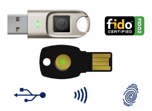 Les clés de sécurité FIDO protègent les comptes des utilisateurs en ligne contre les pirates. Les clés biométriques FIDO permettent de se connecter sans mot de passe.
