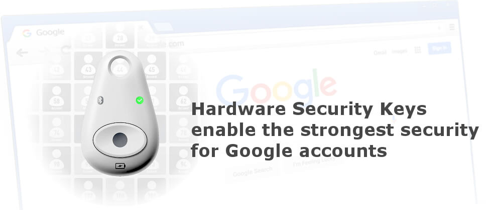 Google Advanced Protection security keys for protecting Google accounts against phishing attacks