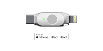 Clé de sécurité FIDO avec connecteur Lightning pour MFA sur les appareils iOS iPhone et iPad
