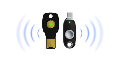 Clé de sécurité FIDO pour authentification multifacteur sur NFC ou USB